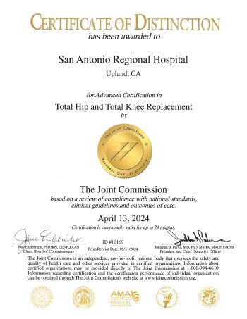 TJC certificate 2022-TJC-Total-Hip-Knee-Advanced-Certification